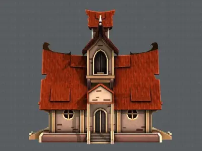 House Cartoon V02 Low-poly 3D model