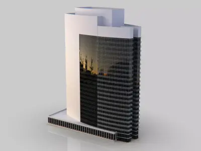 Office Building Low-poly 3D model