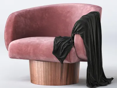 Rotunda Chair Low-poly 3D model