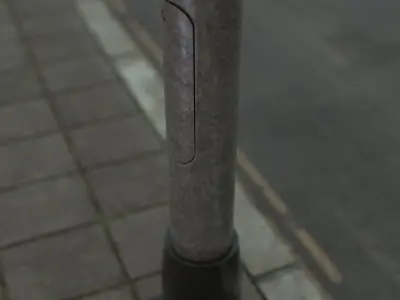 solar street light Low-poly 3D model