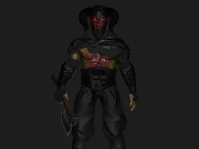 AAA 3D MODEL FANTASY HORROR DEMON CHARACTER - BLOODY DEMON HORN