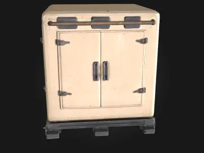 Metal Utility Box  Durable Industrial Storage Unit 3D model