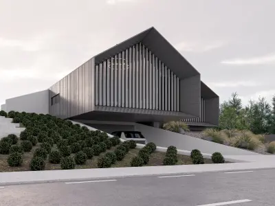 Family House 30 - Created with fully parametric Revit Families Low-poly 3D model