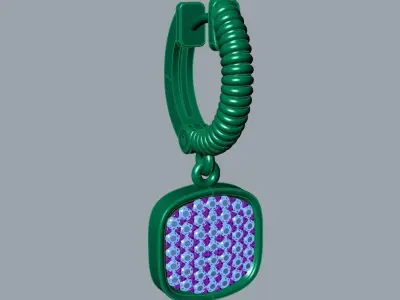 Floral Style Earring 3D print model