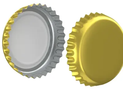 crown bottle cap 3D model