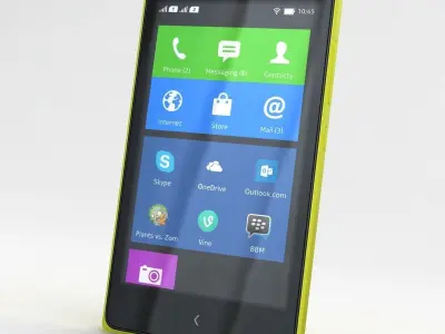 Nokia XL and XL Dual Yellow 3D model