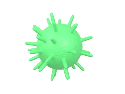 Virus v2 004 Low-poly 3D model