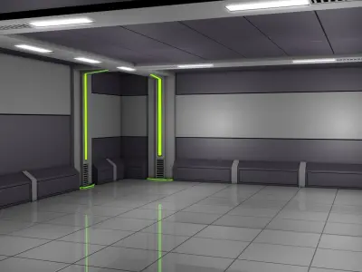 Sci Fi Room 3D model 2