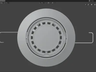 Downlight D64SC Low-poly 3D model