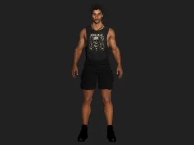 AAA 3D REALISTIC AFRICAN MALE CHARACTER - STREET STYLE GTA FUNKY Low-poly 3D model