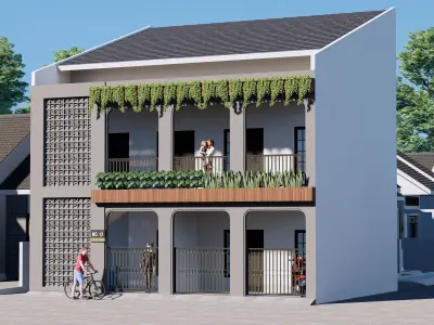 3d Scene Model Sketchup Home Stay For Everyone 3D model