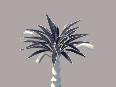 Solar Paneled Streetlight 3D model
