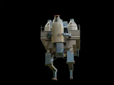 Milkman Robot Low-poly 3D model