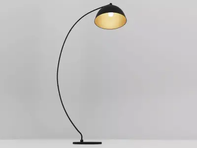 Modern Arch Floor Lamp Low-poly 3D model