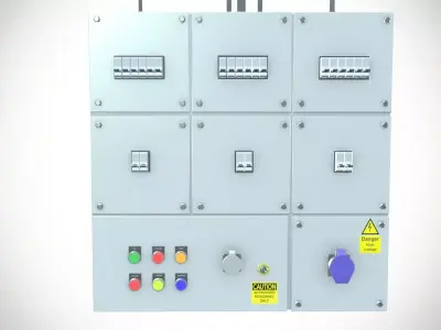 Electrical Circuit Low-poly 3D model