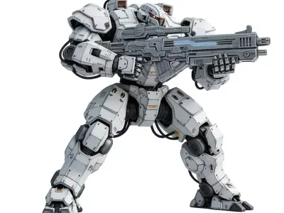 sci-fi Army Robot Low-poly 3D model