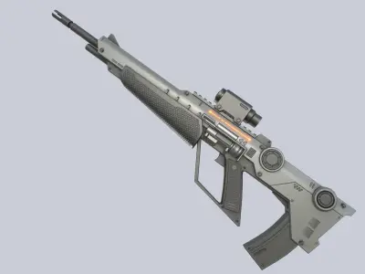 Sci fi elite rifle Low-poly 3D model purchase
