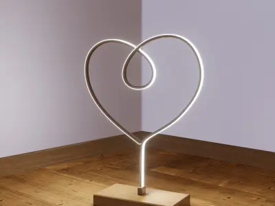 Modern table lamp Low-poly 3D model