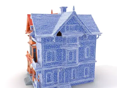 Victorian Cottage model pack Low-poly 3D model