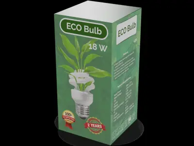 Light bulbs Compact Fluorescent Light Bulb Low-poly 3D model