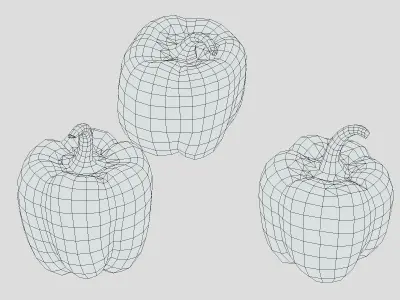 Capsicum Low Poly Low-poly 3D model
