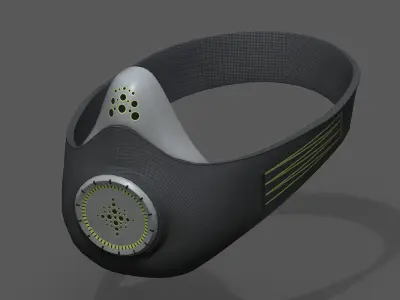 Gas mask helmet 3d safety isolated fantasy  Low-poly 3D model