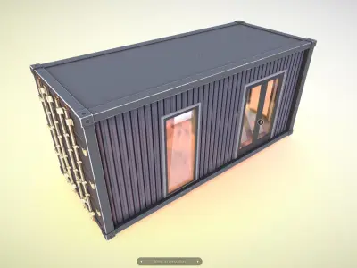 Archicad 24 Editable House Shipping Container UPD Low-poly 3D model