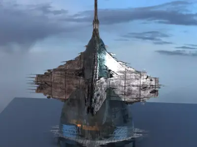 Art Deco Deep sea Rapture Dome 3D model