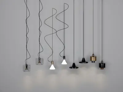 12 Ceiling Lights Collection - Sketchup 3D model