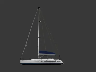 boat 3D model sailboat 3D model