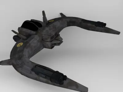 Light spaceships collection 3D Model Pack