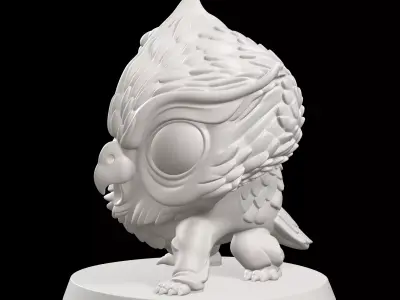 Owlbear RPG Chibi Style Figure 3D print model