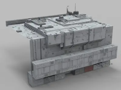 Sci-Fi architecture Elements collection 11 3D model