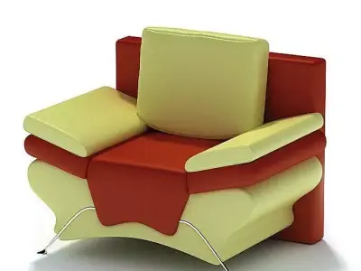 Multi Color Armchair 3D model