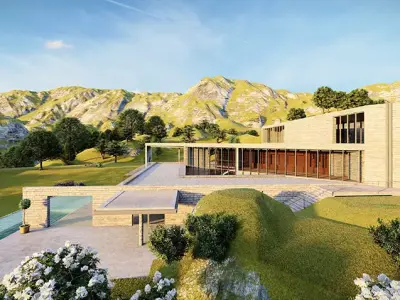 Casa Scene- Beach villa-modern house 3D model 2