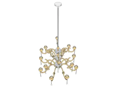 chandelier 12 3D model purchase