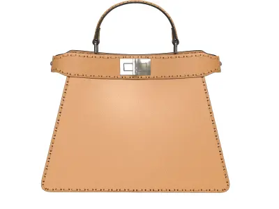 Fendi Peekaboo Bag Brown Low-poly 3D model