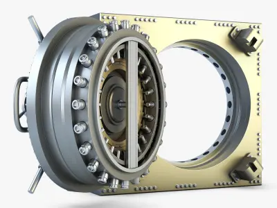 Bank vault door v 1 3D model