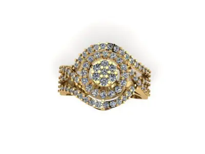 fancy ring for daimonds 3D print model