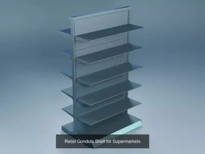 Supermarket product rack 3D Model Pack