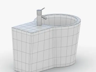 1554 - Toilet Low-poly 3D model