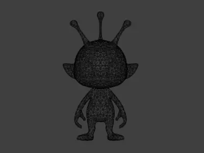 alien Low-poly 3D model get