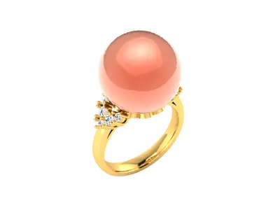 Women Ring  Render 3dm STL OBJ FBX Details 3D print model 50