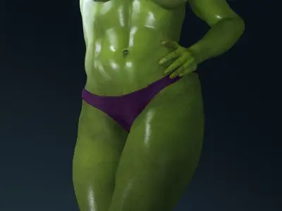 She Hulk Low-poly 3D model