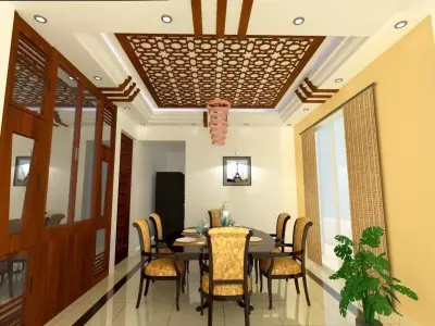 Dining interior view 3D model