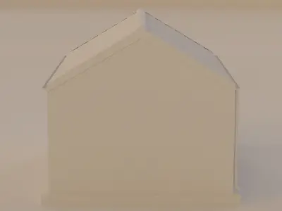 Little home Low-poly 3D model