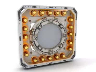 Futuristic Light Panel model pack with glowing elements Low-poly 3D model