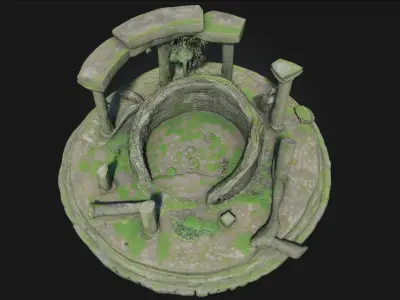 Ancient Ruins Circle  Echoes of a Lost Civilization 3D model