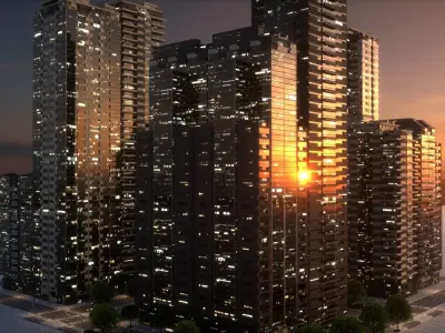 City Block Type B15 3D model