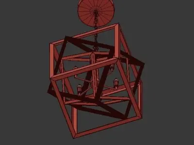 CUBIST Chandelier 3D model